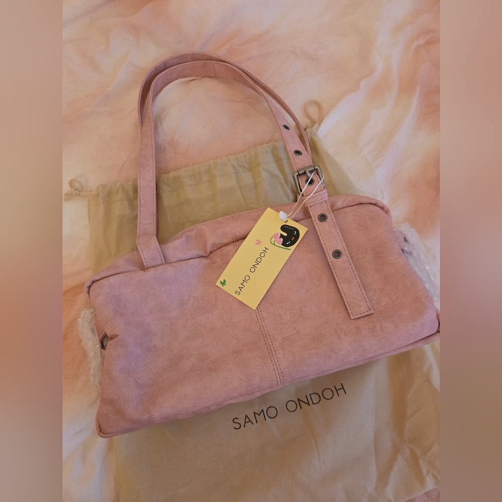 Samo Ondoh Brushed Pink Side Belt Shoulder Bag - Picture 4 of 9